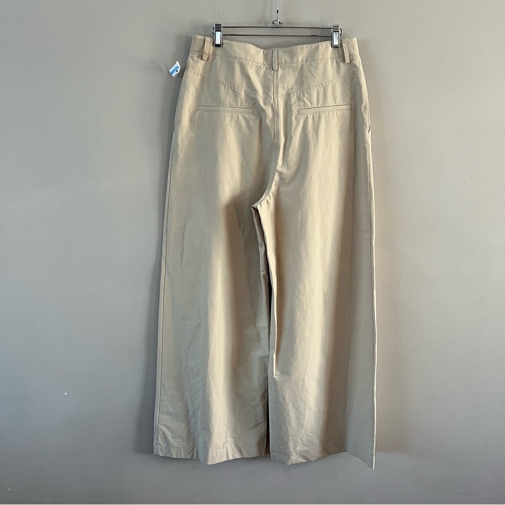 TWP New didi high waist cotton wide leg pants Ladies 
 6 khaki Light brown tan - Picture 5 of 11
